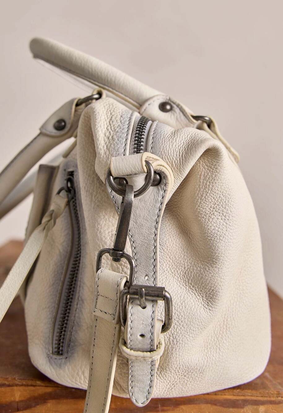 Free People We The Free Emerson Lambskin Leather Tote Bag  NWT - Picture 2 of 5